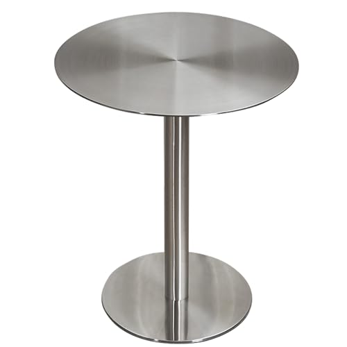 SXBHDM Stainless Steels Bar Table, High Table for Cocktail Bar Pub Coffee Tea Dining Bistro Outdoor Table, Counter Height Dining Table Tall Side Table (Size : 60x60x105cm)
