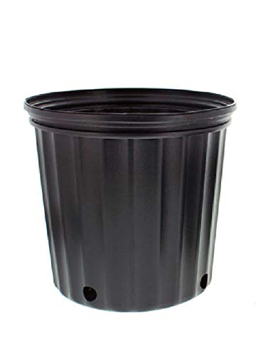 Thaisan7 3 Gallon Nursery Black Plastic Pots for Herbs & Flowers, 10" Dia. x 9.25" Tall (Pack of 50)