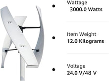 8000W Wind Turbines No Noise, Portable Vertical Wind Power Turbine Generator Kit with Charge Controller Three-Phase Permanent Magnet Levitation Motor
