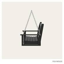 POLYWOOD GNS60BL Vineyard 60" Outdoor Swing, Black