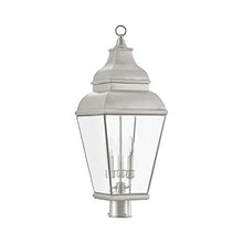 Livex Lighting 2594-01 Exeter Traditional 3 Light Antique Brass Post-Top LantermAntique Brass