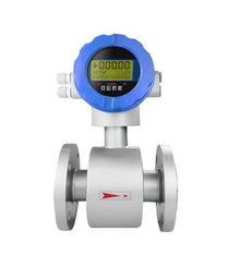 Water Flow Meter, 0.5% High Accuracy Electromagnetic Flow Meter for Juice Milk Beer Sewage Waste Water Electronic Integrated Flow Meter 4-20mA,for Outdoor Garden Hose Watering(DN25)