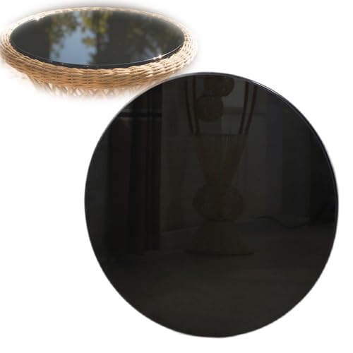 BEWEGNLNHK Round Replacement Tempered Glass Table Top Black, 17in 20in 28in 36in 40in Glass Table Top, Tempered Glass Tabletop 5/16" Thick(100cm(40in))