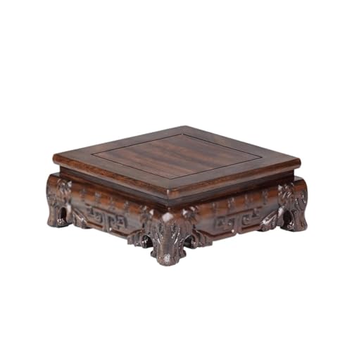 QUANGJN Pcs Plants Saucers Solid Wood Base Vase Bonsai Buddha Ornaments Heightening Bracket Plant Pot Saucers,