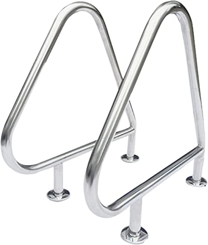MSHOSAC Pool Handrail Swimming Pool Handrail, 304 Stainless Steel Swimming Pool Railing Anti-Corrosion Pool Handrail, Used for Indoor and Outdoor Swimming Pool Wall Handrails