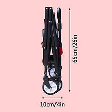 Outdoor Folding Utility Wagon Garden Utility Trolley with Seat Belt, Heavy Duty Folding Wagon Cart, for Outdoor Camping and Beach, Strong and Sturdy, Load-Bearing 100kg / 220lbs (Red)