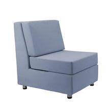 FDP Outdoor Modular Club Chair Featuring Sunbrella Fabric - Weather-Resistant, Fade-Resistant, Assembled Patio Furniture with Cover Included for Backyard, Poolside Seating - Canvas Haze