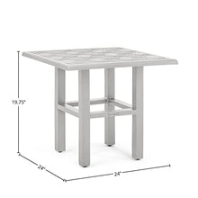 Winston Aspen 3 Piece Seating Set with Lounge Chair, Ottoman, Merge Side Table Coastal Mist
