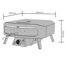 Cozze® 17 Inch Pizza Oven Gas Black Edition with Rotating Pizza Stone Diameter 43 cm - 600°C, Pizza in 2 Minutes