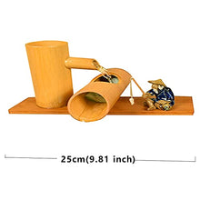 EliteBloom Bird Bath Water Features for The Garden Solar Powered,Bamboo Flowing Water Ornaments Fountain Bamboo Tube Flowing Water Device (Fisherman 25Cm)