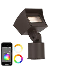 WAC Lighting LED Colorscaping Smart App Controllable Landscape Lighting with RGBWW Color Changing and Tunable White Wall Wash 16W Light in Bronze