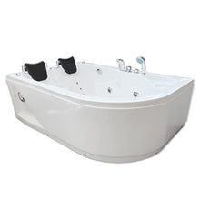 SIMBASHOPPING USA HAVANA Whirlpool Corner Bathtub Hydrotherapy Hot Tub 66.5" 2 Person
