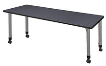 Romig Kee Height Adjustable Mobile Classroom Activity Table 72x24 Grey
