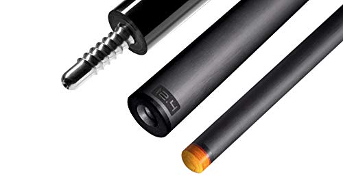 PREDATOR Revo Radial Carbon Fiber Shaft - 12.4mm Low Rise Taper, Soft Case & Wipes Black
