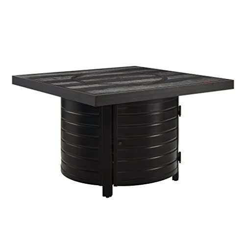Fire Sense Yorke Propane Gas Fire Pit Table, 55,000 BTU, Antique Bronze