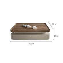 DINBOZ26X Living Room Table Creamy Minimalist Coffee Table, Floor-Standing Design for Living Room, Small Space Furniture for Modern Home Outdoor Side Table(150cm)