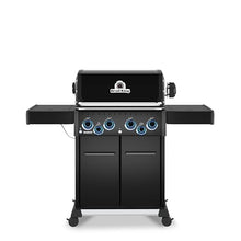 Broil King 674147 Baron 490 Pro Shadow 4-Burner Pellet Ready Natural Gas Grill in Black with Side Burner and Rear Rotisserie Burner