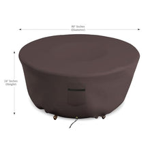 Covers & all Outdoor Round Fire Pit Cover, Heavy Duty 18 Oz Waterproof UV & Weather Resistant for Patio Lawn Garden Backyard Outside, Air Vents & Drawstrings (80"Diameter x 24"H, Coffee)