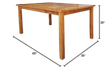 MISC Rectangular Teak Wood Bistro Counter Table 63 X 35 Inch Brown Hand Waxed Weather Resistant