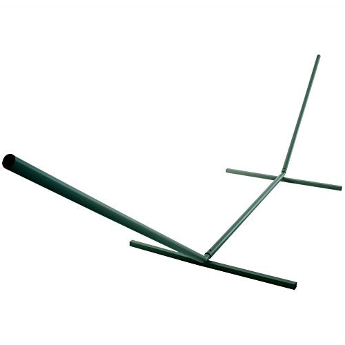 Hatteras Hammocks 15 ft. Tri-Beam Steel Hammock Stand with Right Connection Design and Cape Shield Powder Coating, 600 LB Weight Capacity, Handcrafted in The USA - Green