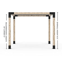 TOJAGRID Pergola Kit with Shade Sail for 6x6 Wood Posts 10x12 Graphite