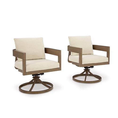 Signature Design by Ashley Outdoor Swivel Dining Chairs, Set of 2