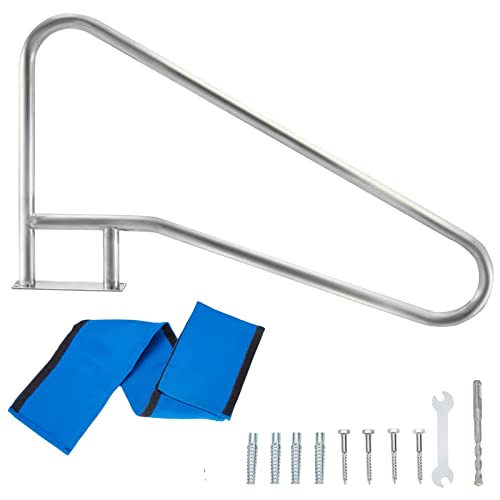 LMMIAMZ Stainless Steel Swimming Pool Hand Railings with Grip Cover,Swimming Pool Hand Rail Pool Handrail Stainless Steel Pool Railings for Inground Pools, Swimming Pool Stair Ra