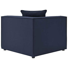 Modway EEI-4388-NAV Saybrook Patio Upholstered Sectional Sofa in Navy, 8-Piece Set