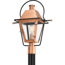 Quoizel Rue De Royal Charleston Outdoor Post Lantern 22.75 Inch 1-Light Aged Copper