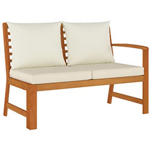 KDVXBCQJH 7 Piece Outdoor Patio Dining Set Solid Acacia Wood Table Bench