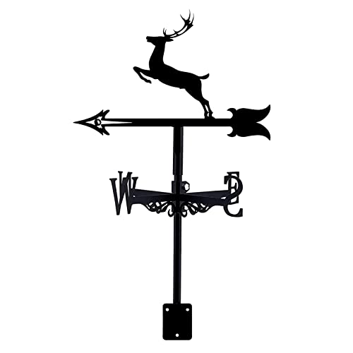 Weathervane Animals Running Shape Weather Vane Metal Decoration & Wind Direction Indicator Stainless Steel Direction Indicator for Outdoor Roof Garden (Style 5) (Style 3)