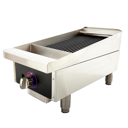 INTSUPERMAI Heavy-Duty Commercial Gas Broiler - 17"x11.8" Gas-fired Grilled Steak Machine for Steakhouse & Catering, Adjustable Heat with Oil Tray​