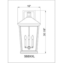Z-Lite 4 Light Outdoor Wall Sconce Black