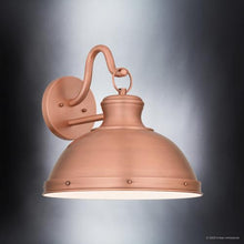 Urban Ambiance Luxury Modern Farmhouse Wall Sconce, Large Size: 14.00''H x 15.00''W, with Luxe-Industrial Style Elements, Rustic Copper Finish, UQL1711, Clemson Collection