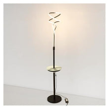 ZHONGCHENGWU Floor Lamp Modern Floor Lamp with Table, USB Port Standing Reading Lamp, Living Room Floor Lamp for Living Rooms, Bedrooms, Office(Black)