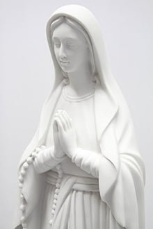 Vittoria Collection 32 Inch Our Lady of Lourdes Mother Virgin Mary Statue Sculpture Figurine Made in Italy Indoor Outdoor Garden Grotto