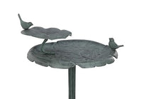 SPI Home Bird Chat on Lotus Bird Bath Outdoor Decor
