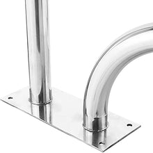 MSHOSAC Swimming Pool Handrail 32"x22.5" Pool Railing for Inground Pool Entry 304 Stainless Steel Spa Handrail Rustproof Pool Rail with Quick Mount Base