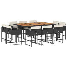 AMBERARD Patio Dining Set Set of 10 Black Furniture Set