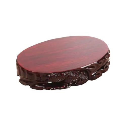 YYBOES Plant Pedestal Stand Retro Solid Wood Odd Stone Base Entrance Hall Crafts Ornaments Heightened Base Flower Pot Jade Bracket Pedestal Stands for Display