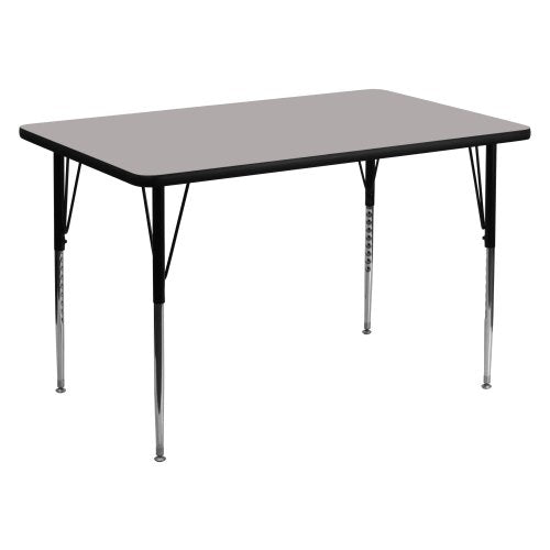 Flash Furniture Rectangular Activity Table Grey