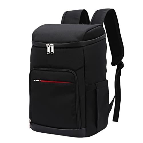 VIAENKFG Suitable Picnic Cooler Backpack Thicken Waterproof Large Thermo Bag Refrigerator Fresh Keeping Thermal Insulated(Black,Small)