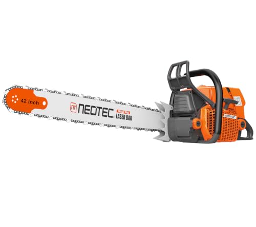 NS892V1 92cc Gas Powered Chainsaw 42" Bar & Chain 5.2KW 7HP 2-Cycle Engine Heavy-Duty Professional Forestry Saw for Large Wood Cutting Compatible with MS660 G660 Parts