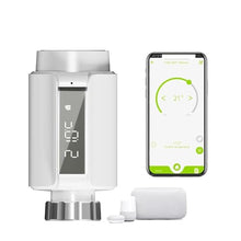 Indoor Thermometer, Smart WiFi Radiator Actuator Programmable Thermostatic Valve App Remote Temperature Controller,for Room(4pc)
