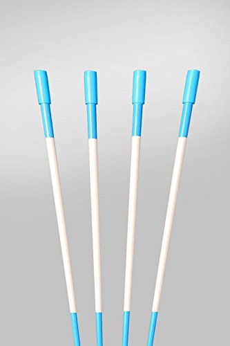 60" Fluorescent Blue 200 Driveway Markers, Reflective Snow Stakes, Plow Stakes,5/16" Thick X 60" Blue Fiberglass Stakes, 200 Pack 5 FT. Tall