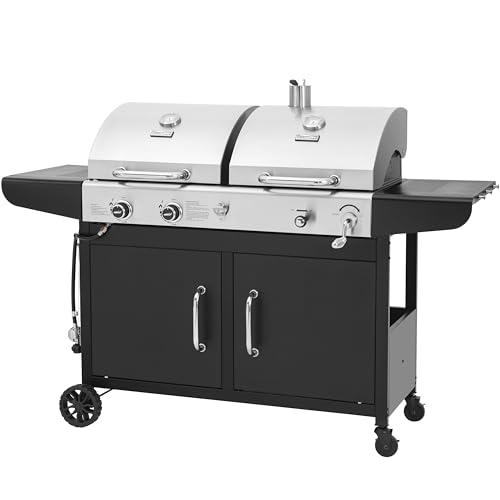 Royal Gourmet ZH3002N 2-Burner Propane Gas and Charcoal Grill Combo