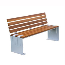 Heavy-Duty Outdoor Benchs Outdoor Bench 2-Person Garden Benches for Outside, Metal Frame Patio Seating with Backrest, Armrests for Lawn, Park, Porch, Entryway Slatted Seat for Park, Yard & Porch