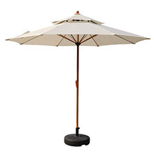 3WWWQMAA8 Patio Umbrella Outdoor Garden Parasol, 2 Layers BBQ Table Umbrella/Large Market Umbrella with 8 Ribs and Adjustable Crank, 2.7m/9ft (Color : Red Wine) (Green) (Beige)