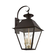 Livex Wentworth 4-Light Extra Large Outdoor Wall Lantern Bronze/Antique Brass