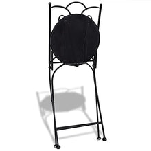 JKSVTF 3 Piece Bistro Set Ceramic Tile Terracotta, Garden Table and Chairs, Garden Chairs Set, Patio Set, Outdoor Table and Chairs